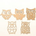 thumbnail image 4 of Taxenne 10PCS Unfinished Wooden Owl Slices Craft Pieces with Various Cutout Designs for Door Hangers (Random Styles), 4 of 10