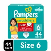 Pampers Swaddlers 360 Pull-On Diapers, Size 6 (35+lbs) 44 ct