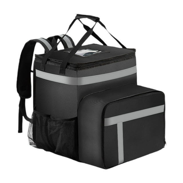 DOLITY Food Delivery Backpack Shoulders Bag 48L Wear Resistant Expandable Large Capacity Grocery Shopping Backpack for Delivery Bike