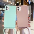thumbnail image 2 of Funda de teléfono con collar de silicona líquida para iPhone 14 13 12 Pro 11 Pro XS MAX X XR 6 7 8 Plus SE, funda con cordón cruzado Tan Jianjun unisex, 2 of 2