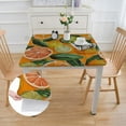 thumbnail image 2 of BANET Fruit Orange Rectangle Tablecloth,Polyester Table Cloth,Waterproof and Wrinkle Resistant, Washable Table Cover for Dinning Room Tabletop Outdoor Picnic white, 2 of 7
