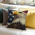 thumbnail image 3 of SHANXI and USA Flag, American Flag Decorative Square Pillowcases 18x18in, 3 of 5