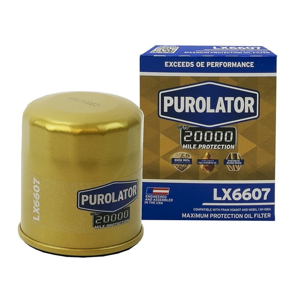 Purolator LX6607 Purolator 20K Oil Filter with 20,000 Mile Protection for Select Toyota, Nissan, Mazda, Kia, and more