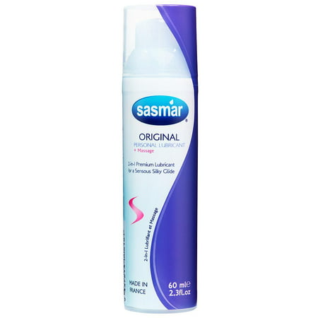 Sasmar Original 2-in-1 Massage and Premium Silicone Personal Lubricant, 2.3