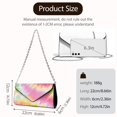 thumbnail image 7 of Xixirimido Women Clutch Bag Elegant PU Leather Evening Bags Envelope Handbags Clutch Purse with Detachable Chain for Party Wedding Prom, Colorful Tie-dye, 7 of 7