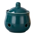 thumbnail image 2 of Decoración para guardar ajos, tarro de jengibre ventilado, recipiente de cerámica para ajos y jengibre. Verde, 2 of 9