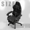 thumbnail image 3 of Gaming Chair Fabric with Pocket Spring Cushion,Game Chair Cloth with Headrest, Ergonomic Computer Chair with Footrest, 3 of 15