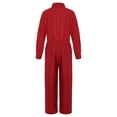 thumbnail image 4 of TiaoBug Girls Zipper Jumpsuit Coveralls Straight Leg Cargo Pant One Piece Rompers Mechanic Boiler Suit Red 14, 4 of 7