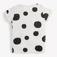 thumbnail image 3 of Gibobby Blusas Elegantes Para Niñas Novedad de verano, camiseta de punto con estampado de lunares y dibujos animados para niños, camiseta de fondo （Blanco， 5-6 Años), 3 of 5