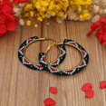 thumbnail image 2 of Pendientes de aro SHINUS BOHO con cuentas hechos a mano para mujer MI-E200151D, 2 of 6