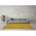 thumbnail image 3 of Ahgly Company Indoor Round Oriental Yellow Modern Area Rugs, 4' Round, 3 of 4