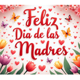 thumbnail image 4 of Decorative Design Mother's Day Banner Floral Motif Butterfly Decoration Spring Theme for Mother's Day Celebration Indoor Decoration Party Background, 4 of 8