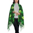 thumbnail image 2 of Rateoe Happy St. Patrick's Day5 Women's Traditional Scarf Wrap Tassel Shawl Fringes Neck Head Shawl Retro Scarf, 2 of 8