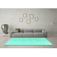 thumbnail image 3 of Ahgly Company Indoor Rectangle Solid Turquoise Blue Modern Area Rugs, 5' x 8', 3 of 4