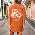 thumbnail image 3 of Graphic Tees for Women's T-Shirts and Graphic Tees Casual Short Sleeve Tops for Women Orange M, 3 of 7