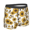 thumbnail image 3 of Kll Sunflowers And Bees Men'S Cotton Boxer Briefs Underwear-Medium, 3 of 9