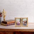 thumbnail image 4 of AmPm Antique Pewter 5x7 Hinged Double Picture Frame, Bead Border Design, 4 of 4