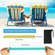 Siaomo Towel Bands(6-Pack), Silicone Rubber Bands,Beach Pool & Cruise Chairs,Extra Durable, No Snapping, Cruise Ship&Beach Essentials,Great Alternative to Beach Towel Clips (Novel Style,11.81 Length)