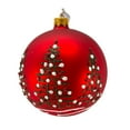 thumbnail image 5 of 4 Inch Green, White & Red Christmas Ball Ornaments with Christmas Tree Design, 5 of 8