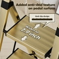 thumbnail image 3 of 3 Step Ladder, Portable Folding Ladder with Wide Pedal, Lightweight Aluminum Step Stool with Convenient Handgrip, 330 lbs Capacity Stepladder for Home, Office - Gold, 3 of 16