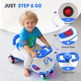 thumbnail image 6 of LUODIER 12V Electric Wiggle Car for Kids, Bluetooth Music & LED Lights Ride On Toy, Smooth Steering Drift Car for Toddlers Ages 3-8, Indoor Outdoor, 6 of 7