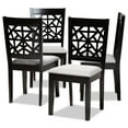 thumbnail image 2 of Baxton Studio Jackson Modern and Contemporary Grey Fabric Upholstered and Espresso Brown Finished Wood 4-Piece Dining Chair Set, 2 of 7
