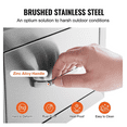 thumbnail image 4 of 14x8.5 Inch Outdoor Kitchen Drawers, Stainless Steel Double Drawer, Flush Mount for BBQ Island, 14W x 8.5H x 23D Inch, 4 of 7