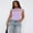 Purple, variant on S-XL Women Mesh Tank Summer Sleeveless High Neck Ruched Slim Fitted Casual for Shirts Top
