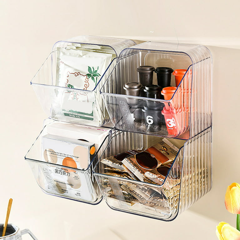 DECOMIL Box for Tea Bags, Bamboo Tea Bag Organizer, Storage Box, for Cabinets or Countertop, 10-Compartment Tea Box