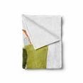 thumbnail image 2 of Avocado Soft Flannel Fleece Throw Blanket, Doodle Style Composition of Ripe Avocado Slices with Smoothie, Cozy Plush for Indoor and Outdoor Use, 60" x 80", Orange Green Pale Green, by Ambesonne, 2 of 6
