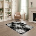 thumbnail image 2 of ODIKA Rugblack Fluid Gradient Drop Motif Radiating Fuzzy Smalltan Rugsgold for Playroom, Bedroom, Reading Nook, Pet Friendly & Kids Safe Play, 2 of 7