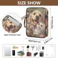 thumbnail image 3 of Haosy Accordion File Organizer Zipper Binder 500 Sheet 6-Tab Expanding File Folder Multi-Pocket 1.2 Inch 3 Ring Dog Cat in Flowerbed, 3 of 7