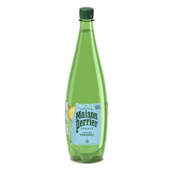 Maison Perrier Forever Pineapple, Sparkling Water Beverage, Natural Pineapple Flavour, No Calories, No Sweeteners, No Sodium, Sourced & Bottled In France, 1 L