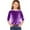 Purple, variant on OGLCCG Velvet Tops for Girls 3/4 Length Sleeve Round Neck Dressy Velour Tops Solid Color Trendy Casual Elegant Holiday Party Tunic Blouses 3-14 Years