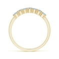 thumbnail image 2 of ANGARA Natural Half Eternity 7 Stone Aquamarine and Diamond Wedding Ring in 14K Yellow Gold for Women (Size-2.5mm) | March Birthstone, Anniversary, Jewelry Gift for Women | Natural Aquamarine Ring, 2 of 8