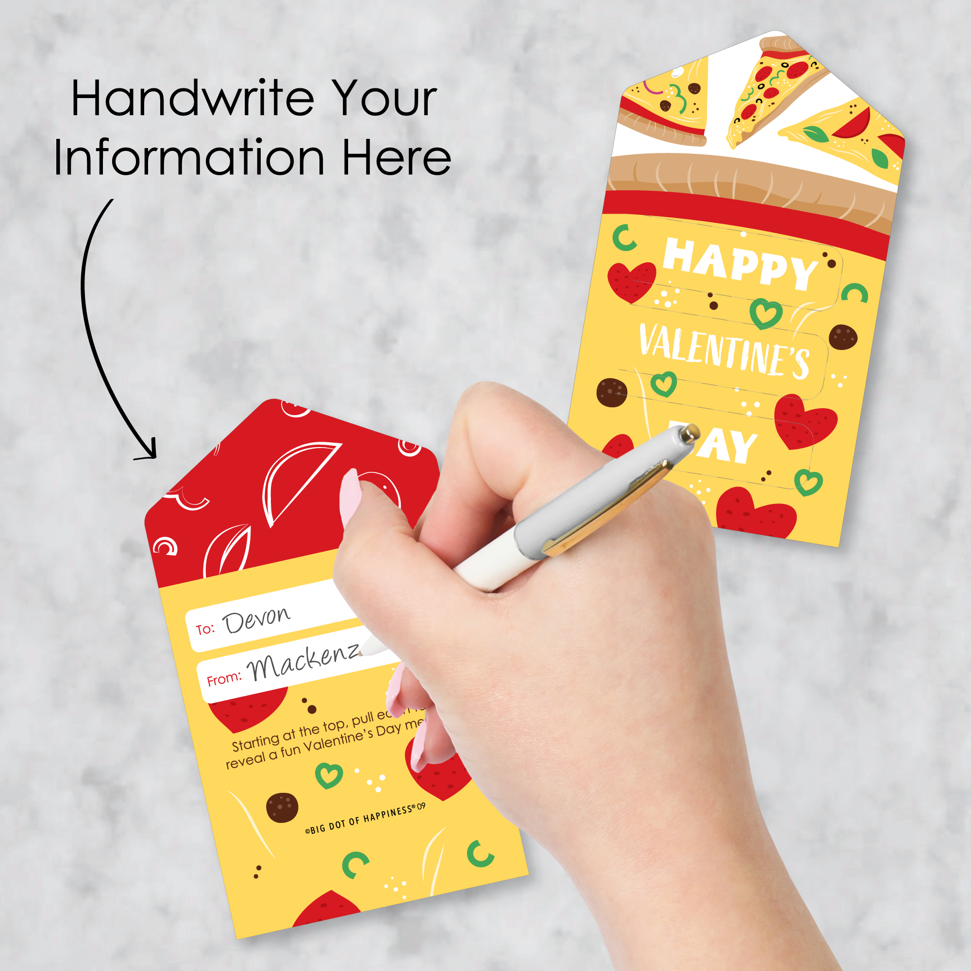 Big Dot Of Happiness Construction Valentine's Day Pull Tab Cards - Set Of 12 Dump Truck Kids Cards