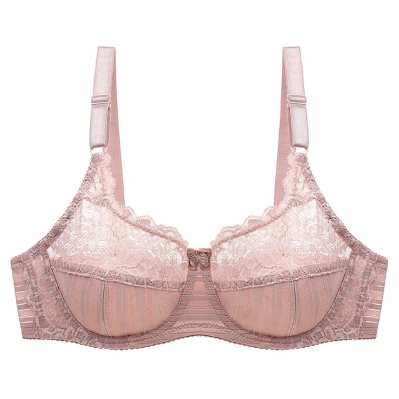 Kukoosong Underwire Bras for Women Fashion Women's Mesh Lace Thin Rims Gathered Underwear Bra Bra, Sizes 46BC