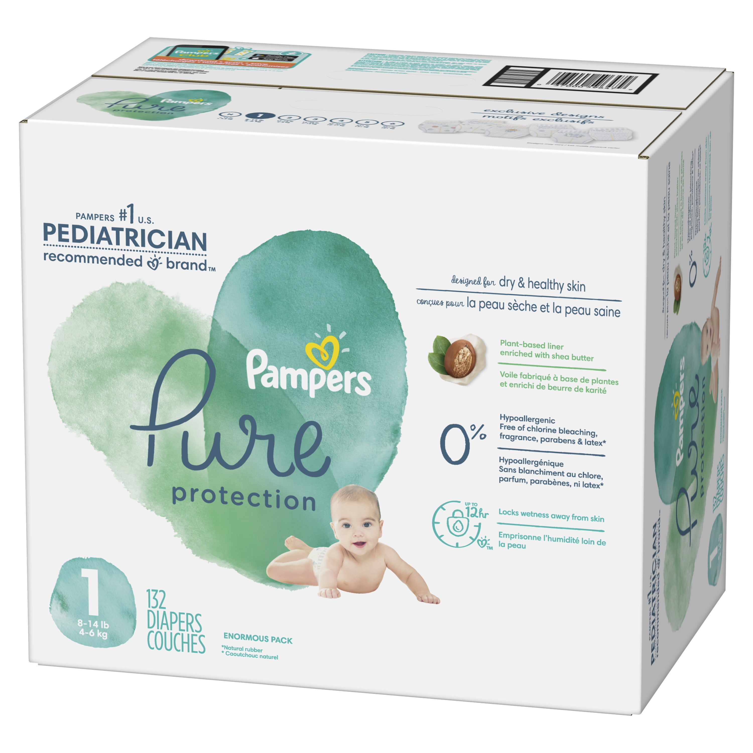 walmart pampers pure