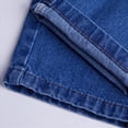 thumbnail image 5 of YunPes Girls Bibs Denim Overalls for Kids Spring Preppy Cute Slim Fit Jean Overall Toddler Insulated Casual Cuffed Jumpsuit, 5 of 6