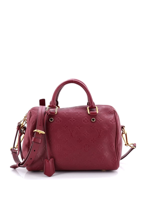 Pre-Owned Speedy Bandouliere Bag Monogram Empreinte Leather 25 By Rebag