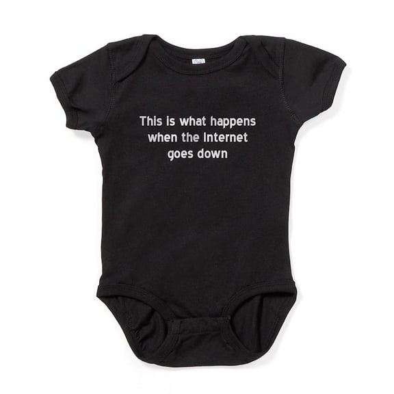 CafePress - Internet Down - Cute Infant Bodysuit Baby Romper - Size Newborn - 24 Months