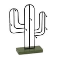 thumbnail image 2 of Organizador de joyas colgante con forma de cactus de lujo blueskypet, soporte para collares Negro, 2 of 7