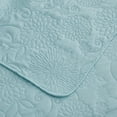thumbnail image 3 of Smuge 3 Piece Solid Color Quilt Set Full/Queen Lake Blue, Reversible Microfiber Lightweight All Season Bedspread Coverlet 90"x90", 3 of 8