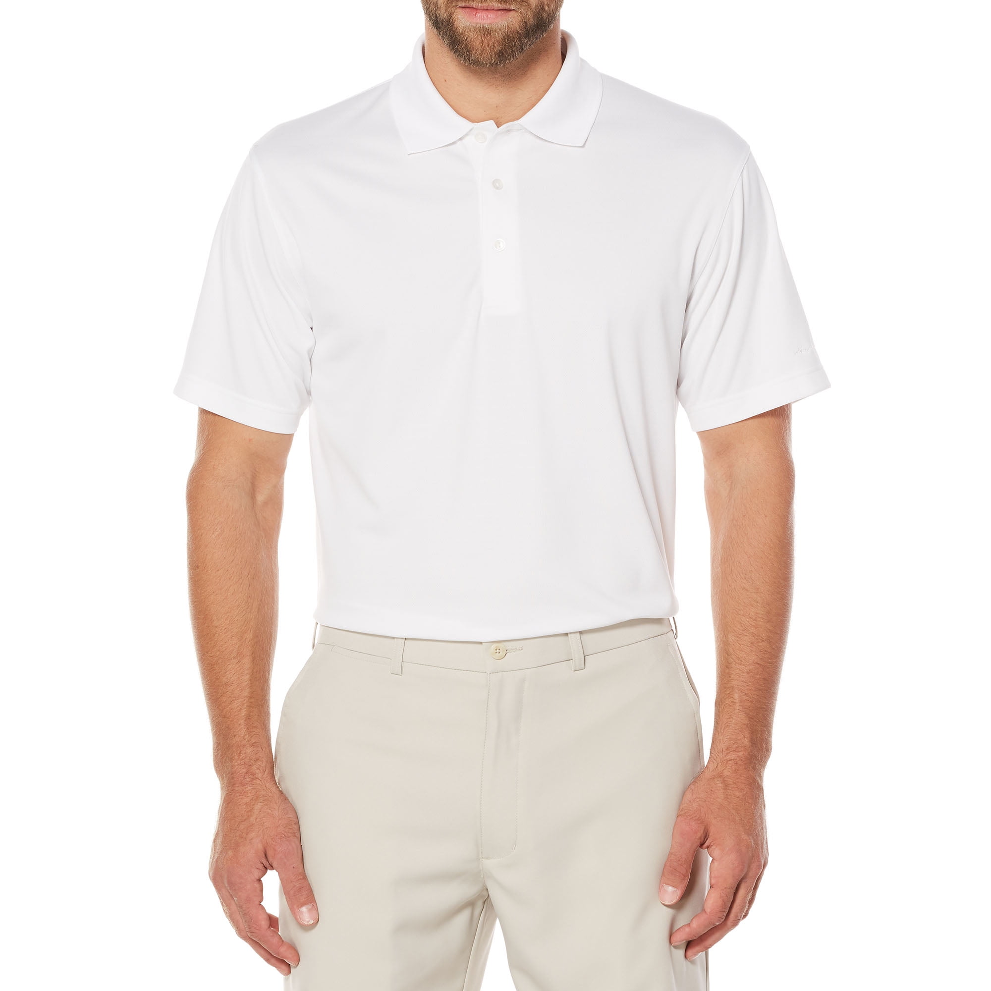Big Men's Performance Solid Ventilated Short Sleeve Polo by Generic
