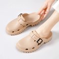 thumbnail image 3 of 2024 nuevos tacones zuecos para mujer EVA sandalias caladas zapatos de calle chanclas ocio plataforma tacones cuadrados zapatillas modernas, 3 of 6