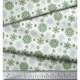 thumbnail image 2 of Soimoi polyester Crepe Fabric Snowflake Artistic Printed Fabric 1 Yard 52 Inch Wide, 2 of 3