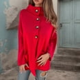thumbnail image 2 of Ediodpoh Women Winter Oversized Cardigans for Women Neck Lapel Long Sleeve Solid Color Coat Red XXXL, 2 of 5