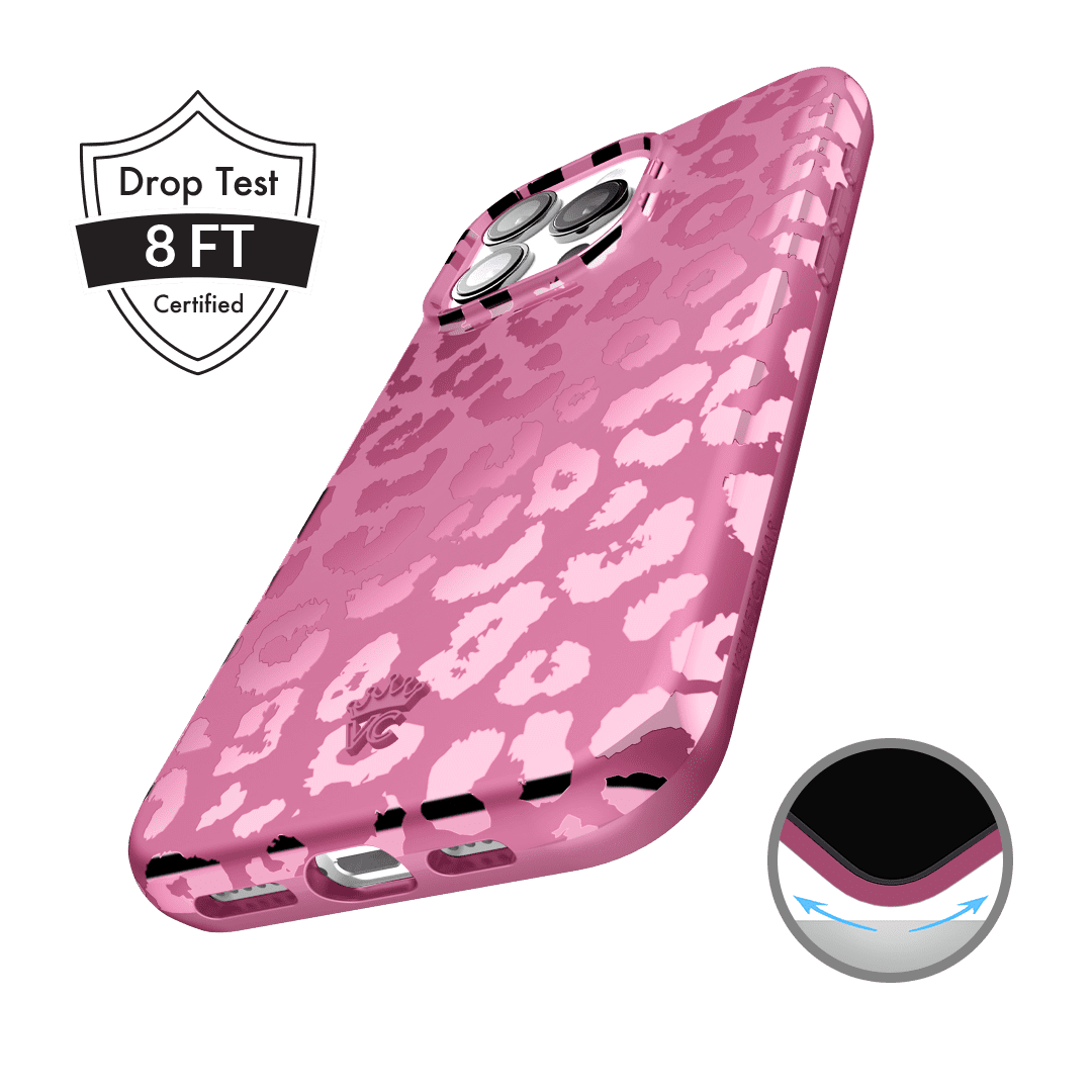 VELVET CAVIAR for iPhone 16 Pro Case - Compatible with MagSafe - Cute Protective Phone Cases for Women - Metallic Pink Ruby Leopard Cheetah Print