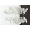 thumbnail image 3 of 8"x3" White Beaded Corded Sequins Embroidery Gorgeous Motif Applique by Pair, 3 of 4