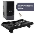 thumbnail image 3 of CRILSTYLEO Computer Tower Stand Black ABS 1Pcs for Office Use Back to School, 3 of 8